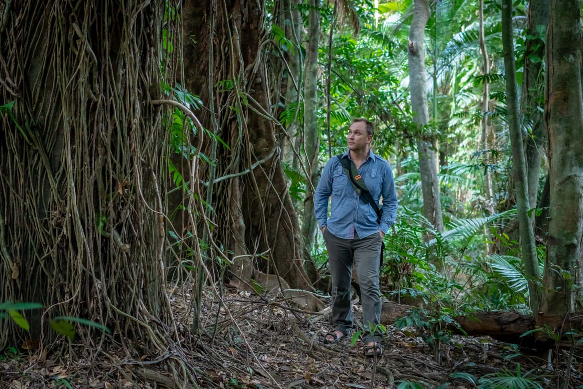 bill wilkie on rainforest walk